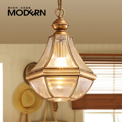 摩燈時代美式玄關單頭小吊燈 融合歐式創(chuàng)意與現(xiàn)代實用的家居照明杰作